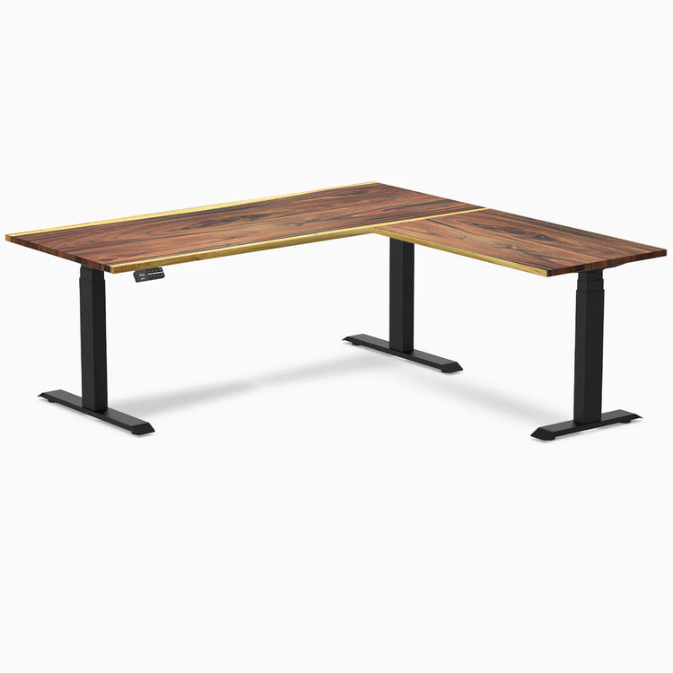 Desky Hardwood L-Shape Sit Stand Desk-DeskyÌâå¨ Australia
