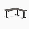 Desky Eco L-Shape Melamine Sit Stand Desk-Burnished Wood DeskyÌâå¨