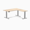 Desky Eco L-Shape Melamine Sit Stand Desk - Classic Oak Desky®