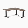 Desky Eco L-Shape Melamine Sit Stand Desk-Jarrah Legno DeskyÌâå¨
