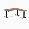 Desky Eco L-Shape Melamine Sit Stand Desk-Natural Walnut DeskyÌâå¨