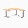 Desky Eco L-Shape Melamine Sit Stand Desk - Sublime Teak Desky®