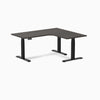 Desky L-Shape Melamine Sit Stand Desk-Burnished wood DeskyÌâå¨