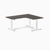 Desky L-Shape Melamine Sit Stand Desk-Burnished wood Desky®