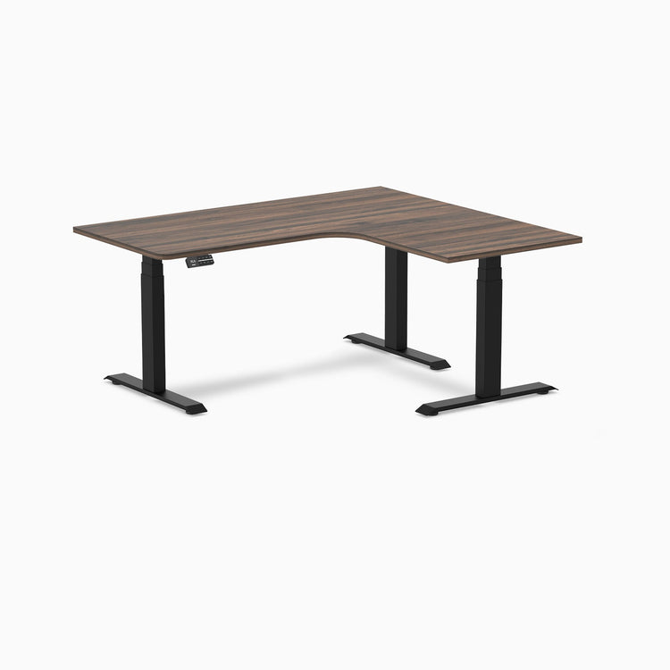 Desky L-Shape Melamine Sit Stand Desk-jarrah legno DeskyÌâå¨