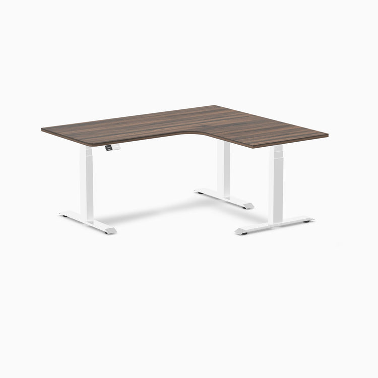 Desky L-Shape Melamine Sit Stand Desk-jarrah legno Desky®