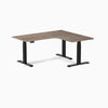 Desky L-Shape Melamine Sit Stand Desk-Natural Walnut DeskyÌâå¨