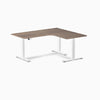 Desky L-Shape Melamine Sit Stand Desk-Natural Walnut DeskyÌâå¨