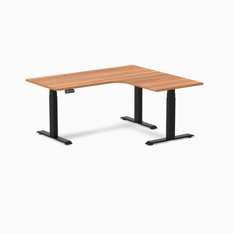 Desky L-Shape Melamine Sit Stand Desk-Prime oak Desky®