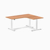 Desky L-Shape Melamine Sit Stand Desk-Prime oak Desky®