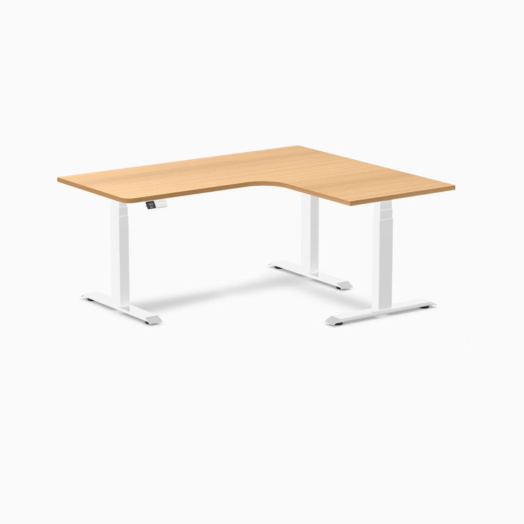 Desky L-Shape Melamine Sit Stand Desk