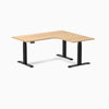 Desky L-Shape Melamine Sit Stand Desk-subliem teak Desky®