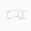 Desky L-Shape Melamine Sit Stand Desk-White DeskyÌâå¨