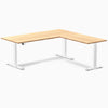 Electric l-shape bamboo standing desk - Desky