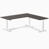 Desky Eco L-Shape Melamine Sit Stand Desk-Burnished Wood DeskyÌâå¨