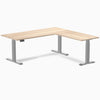 Desky Eco L-Shape Melamine Sit Stand Desk - Classic Oak Desky®