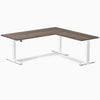 Desky Eco L-Shape Melamine Sit Stand Desk-Jarrah Legno DeskyÌâå¨
