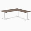 Desky Eco L-Shape Melamine Sit Stand Desk - Jarrah Legno Desky®