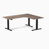 Desky L-Shape Melamine Sit Stand Desk-Natural Walnut DeskyÌâå¨