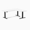 Desky L-Shape Melamine Sit Stand Desk-white DeskyÌâå¨