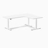 Desky L-Shape Melamine Sit Stand Desk-White DeskyÌâå¨