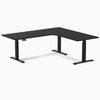 Desky L-Shape Melamine Sit Stand Desk-Black DeskyÌâå¨