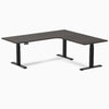 Desky L-Shape Melamine Sit Stand Desk-Burnished wood DeskyÌâå¨