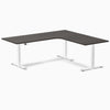 Desky L-Shape Melamine Sit Stand Desk-Burnished wood Desky®