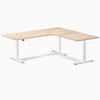 Desky L-Shape Melamine Sit Stand Desk-Classic Oak Desky®