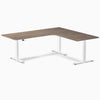 Desky L-Shape Melamine Sit Stand Desk-Natural Walnut DeskyÌâå¨