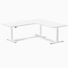 Desky L-Shape Melamine Sit Stand Desk-White DeskyÌâå¨
