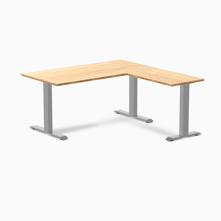 zero bamboo l-shape office desk