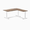 zero hardwood l-shape computer desk Harwood natural walnut - Desky