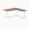 zero hardwood l-shape computer desk Harwood walnut- Desky