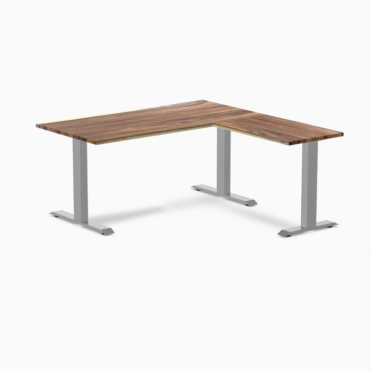 zero hardwood l-shape computer desk Harwood saman - Desky