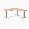 zero hardwood l-shape computer desk Harwood white oak - Desky