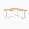 zero hardwood l-shape computer desk Harwood white oak - Desky