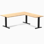 zero bamboo l-shape office desk