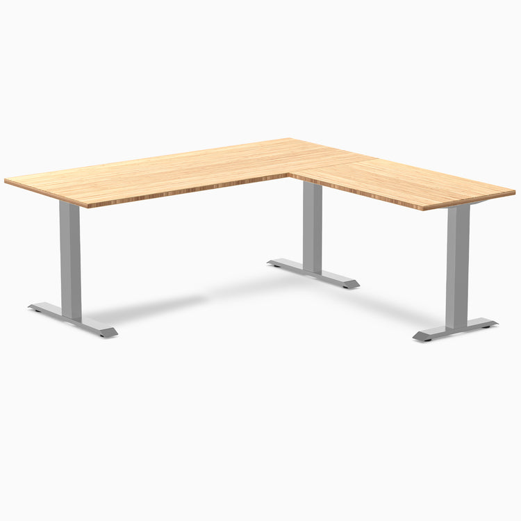 zero bamboo l-shape office desk