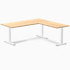 zero bamboo l-shape office desk