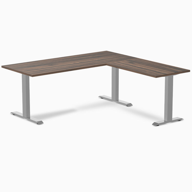 Zero melamine l-shape fixed office desk jarrah legno  - Desky