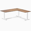 zero hardwood l-shape computer desk pheasantwood - Desky