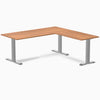 Zero melamine l-shape fixed office desk prime oak  - Desky