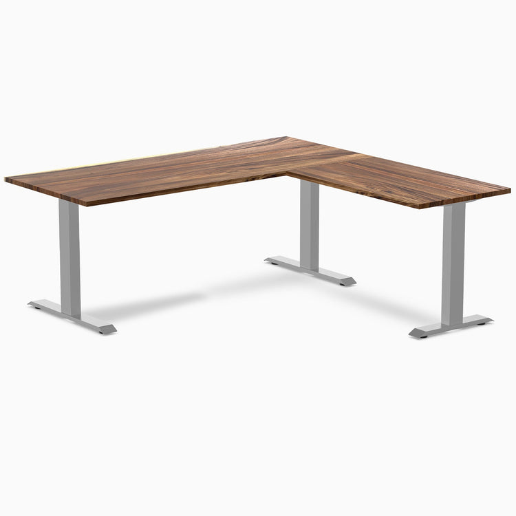 zero hardwood l-shape computer desk Harwood saman - Desky