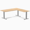 Zero melamine l-shape fixed office desk sublime teak  - Desky