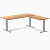 zero hardwood l-shape computer desk Harwood teak  - Desky