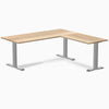 zero hardwood l-shape computer desk Harwood white ash - Desky