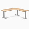 zero hardwood l-shape computer desk Harwood white oak - Desky