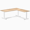 zero hardwood l-shape computer desk Harwood white oak - Desky