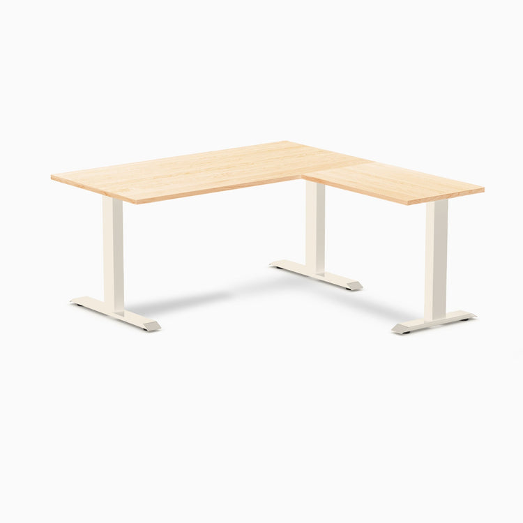 Desky Zero Hardwood L-Shape Office Desk